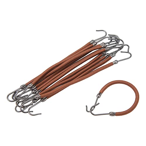 Pferdeschwanz-Halter, Haken, elastisches Haarband, flexibles Styling-Werkzeug, für Damen, Mädchen, Büro, Dating, 10 Stück (braun) von LjwZekyrnt