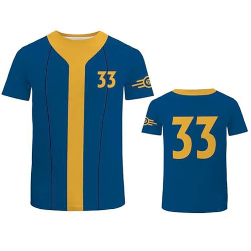 Lkmieos Vault 33 T-Shirt Lucy Fallout Blue Short Sleeve Shirt 3D Print Unisex Novelty Shirt, 05, L von Lkmieos