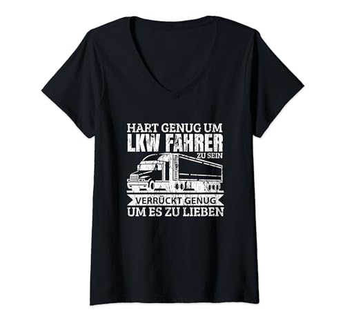 Ich Bin LKW Fahrer Spruch Fernfahrer Mann Herren Zubehör T-Shirt mit V-Ausschnitt Ich Bin LKW Fahrer Spruch Fernfahrer Mann Herren Zubehör T-Shirt mit V-Ausschnitt von Lkw Fahrer Fernfahrer Trucker Bekleidung