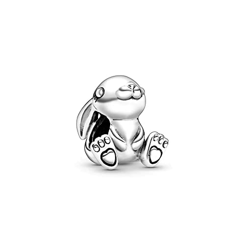 Lkwidi Charme Nini Das Kaninchen Charms-Anhänger 925 Sterling Silber Charm Bead Pendant für Europäische Armbänder und Halsketten von Lkwidi