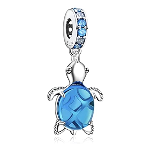 Lkwidi Charme Sea Turtle Dangle Charms-Anhänger 925 Sterling Silber Charm Bead Pendant für Europäische Armbänder und Halsketten von Lkwidi