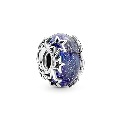 Lkwidi Charme Silber Blue Charms-Anhänger 925 Sterling Silber Charm Bead Pendant für Europäische Armbänder und Halsketten von Lkwidi