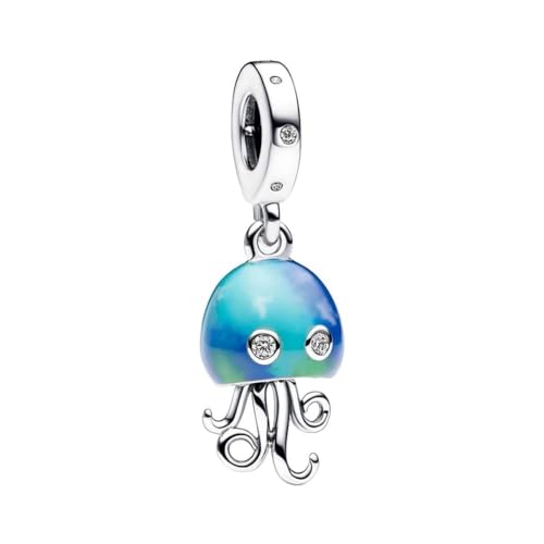 Lkwidi Charme Farbverändernde Quallen Charms-Anhänger 925 Sterling Silber Charm Bead Pendant für Europäische Armbänder und Halsketten von Lkwidi