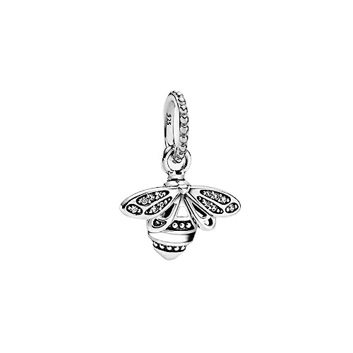 Lkwidi Charme Glänzende Bienenkönigin baumeln Charms-Anhänger 925 Sterling Silber Charm Bead Pendant für Europäische Armbänder und Halsketten von Lkwidi