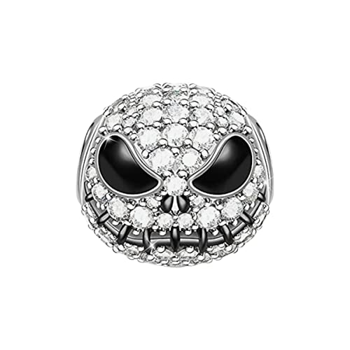 Lkwidi Charme Halloween Jack Skull Charms Anhänger 925 Sterling Silber Charm Pendant für Europäische Armbänder und Halsketten von Lkwidi
