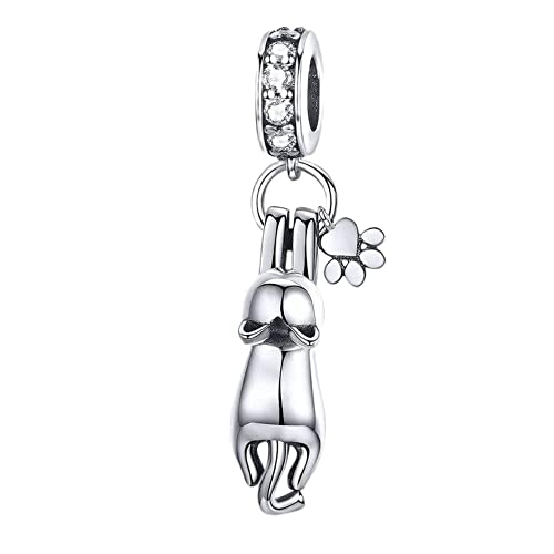 Lkwidi Charme Kat Charms Anhänger 925 Sterling Silber Charm Pendant für Europäische Armbänder und Halsketten von Lkwidi