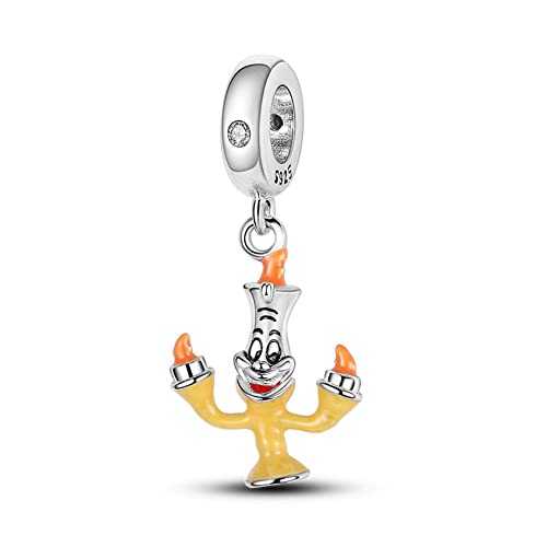 Lkwidi Charme Kerzenständer Dangle Charms-Anhänger 925 Sterling Silber Charm Bead Pendant für Europäische Armbänder und Halsketten von Lkwidi