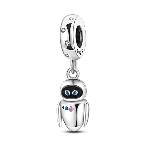 Lkwidi Charme Roboter baumeln Charms-Anhänger 925 Sterling Silber Charm Bead Pendant für Europäische Armbänder und Halsketten von Lkwidi