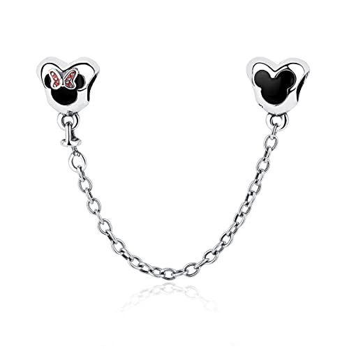 Lkwidi Charme mädchen Sicherheitskette Charm-Anhänger 925 Sterling Silber Charm Bead Pendant für Europäische Armbänder und Halsketten von Lkwidi