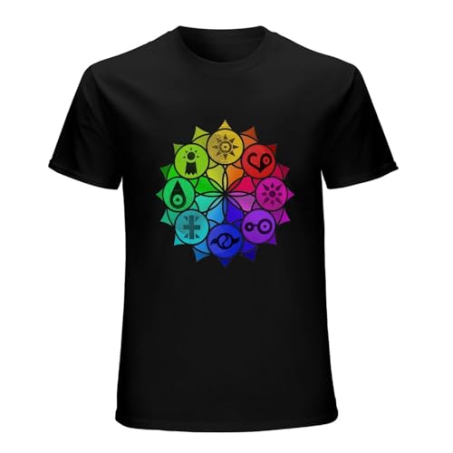 LlXlNG Digimon Crests Mandala Kurzarm T-Shirt Black L von LlXlNG