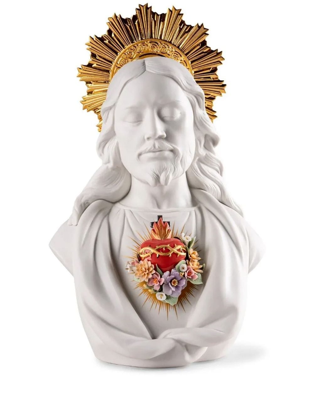 Lladró Sacred Heart of Jesus Porzellanskulptur (40cm x 26cm) - Weiß von Lladró