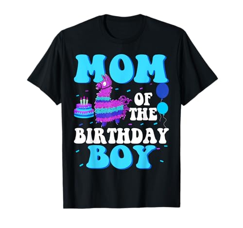 Mom of The Birthday Boy Lama, Mom and Dad Family Party T-Shirt Mom of The Birthday Boy Lama, Mom and Dad Family Party T-Shirt von Llama Birthday Clothing Family Party Decorations