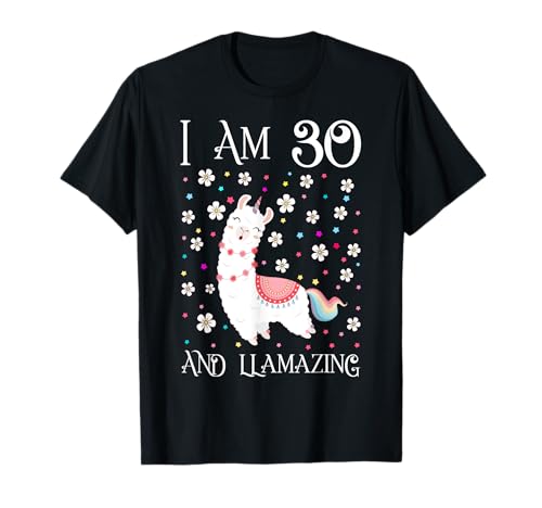 Llamazing Geschenk für Mädchen und Tochter, zum 30. Geburtstag T-Shirt Llamazing Geschenk für Mädchen und Tochter, zum 30. Geburtstag T-Shirt von Llama Birthday Outfit Gifts Shop