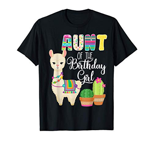 Llama Birthday Aunt Of The Birthday Girl Farm Llama Bday T-Shirt Llama Birthday Aunt Of The Birthday Girl Farm Llama Bday T-Shirt von Llama Birthday Party Supplies