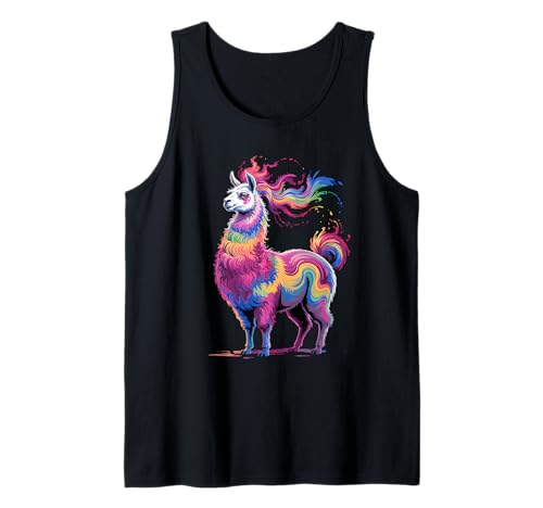 Lama Herren Damen Bunt Aquarell Lama Alpaka Bauernhof Tank Top Lama Herren Damen Bunt Aquarell Lama Alpaka Bauernhof Tank Top von Llama Colorful Animal Apparel For Women Men Kids