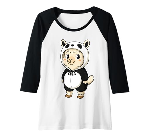 Damen Kawaii Lama in Panda Kostüm für Mädchen Kinder Lama-Liebhaber Raglan Damen Kawaii Lama in Panda Kostüm für Mädchen Kinder Lama-Liebhaber Raglan von Llama In Panda Costume Kawaii Design