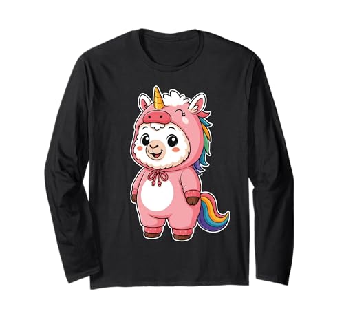 Kawaii Lama im Einhorn Kostüm für Mädchen Kinder Einhorn Liebhaber Langarmshirt Kawaii Lama im Einhorn Kostüm für Mädchen Kinder Einhorn Liebhaber Langarmshirt von Llama In Unicorn Costume Kawaii Design