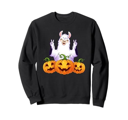 Lustiger Lama-Geist Kürbis Boo Halloween Kinder Herren Damen Sweatshirt Lustiger Lama-Geist Kürbis Boo Halloween Kinder Herren Damen Sweatshirt von Llama Lovers Halloween Ghost Pumpkin Outfits