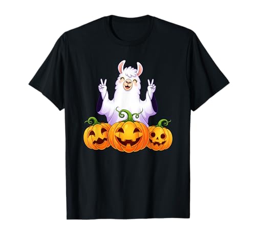 Lustiger Lama-Geist Kürbis Boo Halloween Kinder Herren Damen T-Shirt Lustiger Lama-Geist Kürbis Boo Halloween Kinder Herren Damen T-Shirt von Llama Lovers Halloween Ghost Pumpkin Outfits