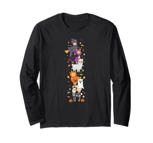 Lustiges Lama, Hexe, Vampir, Geist, Halloween, Kinder, Herren und Damen Langarmshirt Lustiges Lama, Hexe, Vampir, Geist, Halloween, Kinder, Herren und Damen Langarmshirt von Llama Lovers Halloween Skeleton Mummy Outfits