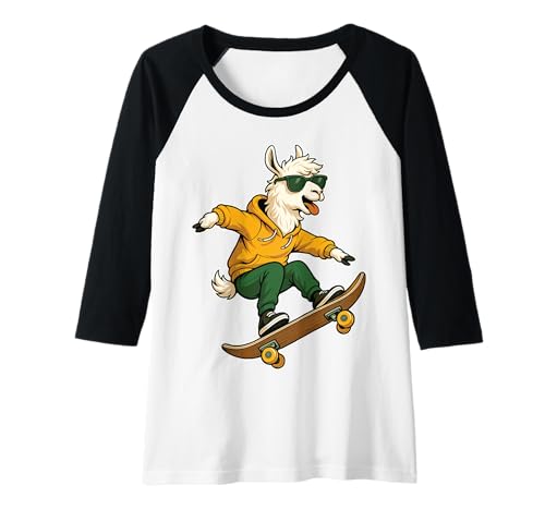 Damen Skateboard Lama, Reiten, Skateboard, Skater, Grafik Raglan Damen Skateboard Lama, Reiten, Skateboard, Skater, Grafik Raglan von Llama Skateboarding Skater Men Boys Kids