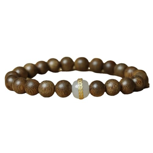 10mm,Lllunimon Unisex Kambodscha Natürliches Adlerholz Perlenarmband Holz Gebet Meditation Buddhist Rosenkranz Mala Armbänder für Frauen Männer von Lllunimon