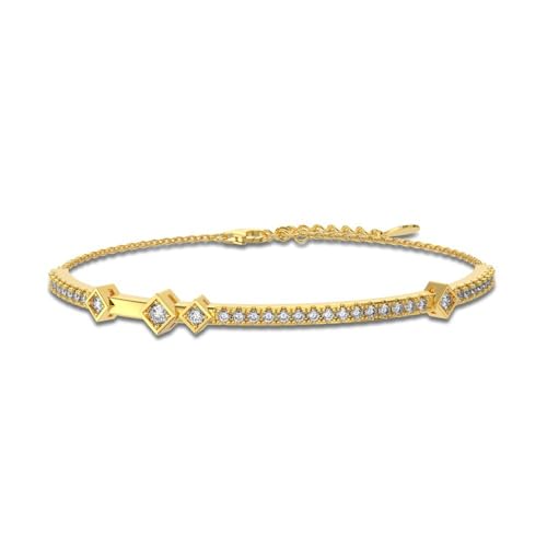 Lllunimon 925 Sterling Silber Armbänder für Frauen Tennisarmband Zirkonia Classic verstellbares Armband für Frauen Geburtstag Valentinstag Muttertag Schmuck Geschenke,Gold Lllunimon 925 Sterling Silber Armbänder für Frauen Tennisarmband Zirkonia Classic verstellbares Armband für Frauen Geburtstag Valentinstag Muttertag Schmuck Geschenke,Gold von Lllunimon