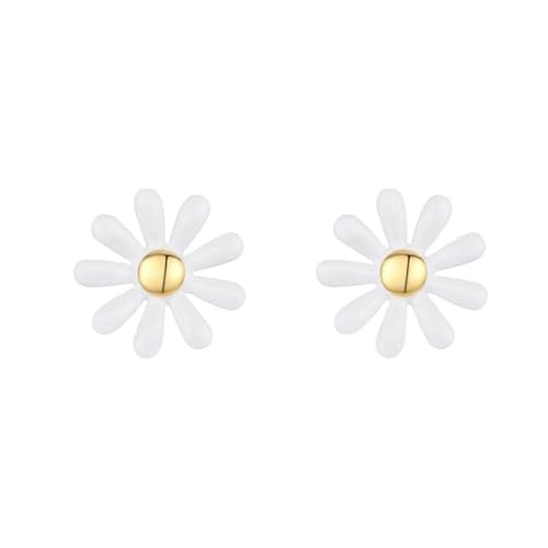 Lllunimon Damen Blume Ohrstecker 925 Sterling Silber Gänseblümchen Ohrstecker Minimalistischer Schmuck Alltägliche Ohrringe Ein Geschenk für sie von Lllunimon