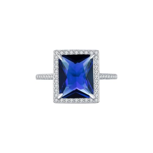Lllunimon Farbige Zirkonringe Vintage inspirierte Edelsteine Damen 925 Sterling Silber Ringe Hochzeitsschmuck Geschenke für Modeliebhaber,Blau,Size 8 Lllunimon Farbige Zirkonringe Vintage inspirierte Edelsteine Damen 925 Sterling Silber Ringe Hochzeitsschmuck Geschenke für Modeliebhaber,Blau,Size 8 von Lllunimon