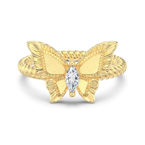 Lllunimon Glänzende Schmetterling Anhänger Halskette Ohrringe für Frauen Cubic Zirkons Gold Schmetterling Ring Nette Kristall Schmetterling Schmuck Set für Frauen Geschenke,Rings#7 Lllunimon Glänzende Schmetterling Anhänger Halskette Ohrringe für Frauen Cubic Zirkons Gold Schmetterling Ring Nette Kristall Schmetterling Schmuck Set für Frauen Geschenke,Rings#7 von Lllunimon