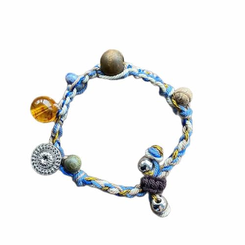 Lllunimon Handgestricktes Armband Handgewebtes Armband für Männer Frauen Verstellbares handgemachtes buntes geflochtenes Seilarmband Geflochtenes Seilarmband von Lllunimon