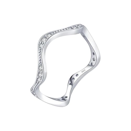 Lllunimon Kronenringe Wellenringe Damen 925 Sterling Silber Ringe Kreative Ringe Layering Schmuck Alltag Layering,A,Size 8 Lllunimon Kronenringe Wellenringe Damen 925 Sterling Silber Ringe Kreative Ringe Layering Schmuck Alltag Layering,A,Size 8 von Lllunimon