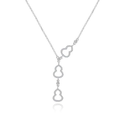 Lllunimon Kürbis Quaste S925 Sterling Silber Halskette Orientalischer Stil Anhänger glänzender Zirkonium Intarsien Schmuck Exquisiter und eleganter Stil Geschenke für den Alltag für Sie von Lllunimon