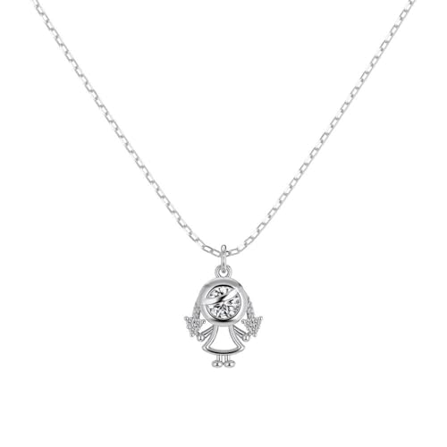 Lllunimon Marquise runde Halskette aus Zirkonium 925 Sterlingsilber Lustiger Schmuck Minimalistischer und raffinierter Stil Geschenke für den Alltag für Sie,Silber,A Lllunimon Marquise runde Halskette aus Zirkonium 925 Sterlingsilber Lustiger Schmuck Minimalistischer und raffinierter Stil Geschenke für den Alltag für Sie,Silber,A von Lllunimon
