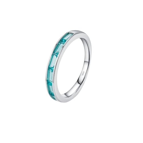 Lllunimon Modische Sonnenblumenform Damen Ring aus 925er Sterlingsilber Saphirring Layered Schmuck Eleganter Saphirschmuck Alltägliches Layering,B,Size 5 von Lllunimon