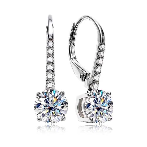 Lllunimon Moissanite Creolen Tropfen Ohrringe Sterling Silber Klassische Moissanite Ohrhänger für Frauen Schmuck Geschenke für Ehefrau Mutter Tochter von Lllunimon