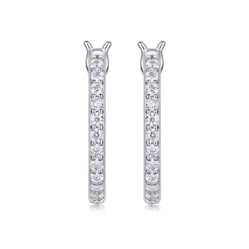 Lllunimon Moissanite Creolen für Frauen Sterlingsilber Funkelnde Moissanite Huggie Ohrringe für Ehefrau Tochter 20Mm Durchmesser von Lllunimon