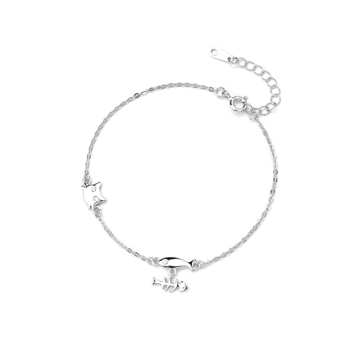 Lllunimon Niedliche Katze und Fisch Sterling Silber Armband Schmuck für Tochter Nichte Tier Charm Armband für Frauen Kätzchen Kopf Fischgrät Charm Hand Kette Lllunimon Niedliche Katze und Fisch Sterling Silber Armband Schmuck für Tochter Nichte Tier Charm Armband für Frauen Kätzchen Kopf Fischgrät Charm Hand Kette von Lllunimon