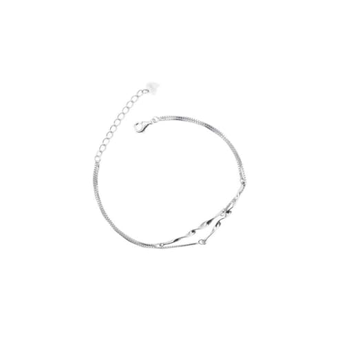 Lllunimon S925 Reines Silber Doppelschichtarmband Silber Armbänder für Frauen Layered Armband Mode Link Schmuck Hochzeit Jahrestag Party Dekoration Schmuck Lllunimon S925 Reines Silber Doppelschichtarmband Silber Armbänder für Frauen Layered Armband Mode Link Schmuck Hochzeit Jahrestag Party Dekoration Schmuck von Lllunimon