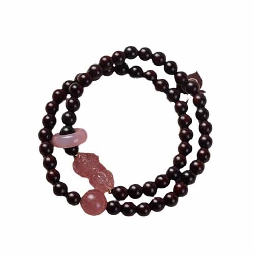 Lllunimon Sandelholz Double Loop Armband Erdbeerkristall Armband für Männer und Frauen Holz Sandelholz Buddha Perlen Geschenk für Frauen Gebetsperlen,6MM Lllunimon Sandelholz Double Loop Armband Erdbeerkristall Armband für Männer und Frauen Holz Sandelholz Buddha Perlen Geschenk für Frauen Gebetsperlen,6MM von Lllunimon