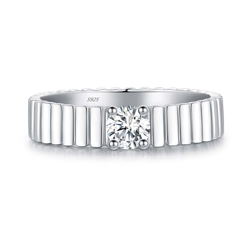 Lllunimon Setting1psc Moissanit Ringe, Sterling Silber Ewigkeit Ring Band, Versprechen Verlobung Eheringe für Frauen Moissanit Ehering,US5 Lllunimon Setting1psc Moissanit Ringe, Sterling Silber Ewigkeit Ring Band, Versprechen Verlobung Eheringe für Frauen Moissanit Ehering,US5 von Lllunimon