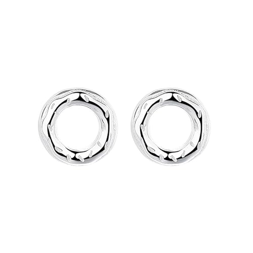 Lllunimon Shikuwan S925 Ohrringe aus Sterlingsilber strukturierte Accessoires Retro und schlichter Stil Geschenke für den Alltag für Sie,B von Lllunimon