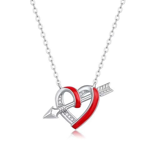 Lllunimon Sterling Silber Hohlherz Halskette für Frauen Liebe Moissanit Halskette Verlobung Hochzeit Halskette Jubiläum Schmuck Geschenke von Lllunimon