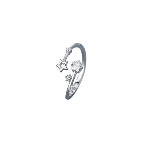 Lllunimon Sterling-Silber Zirkon Fünf-Punkte-Sternringe für Frauen 925 Sterling-Silber Cubic Zirconia Ring verstellbare Finger Ringe Schmuck Geschenk,Grün Lllunimon Sterling-Silber Zirkon Fünf-Punkte-Sternringe für Frauen 925 Sterling-Silber Cubic Zirconia Ring verstellbare Finger Ringe Schmuck Geschenk,Grün von Lllunimon