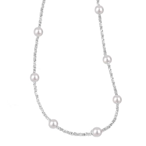 Lllunimon echtes Geld 925 Sterling Silber echte echte Süßwasser Zuchtperle Choker Halskette zierliche verstellbare Perlenschmuck für Frauen Mutter Valentinstag Geschenke Lllunimon echtes Geld 925 Sterling Silber echte echte Süßwasser Zuchtperle Choker Halskette zierliche verstellbare Perlenschmuck für Frauen Mutter Valentinstag Geschenke von Lllunimon