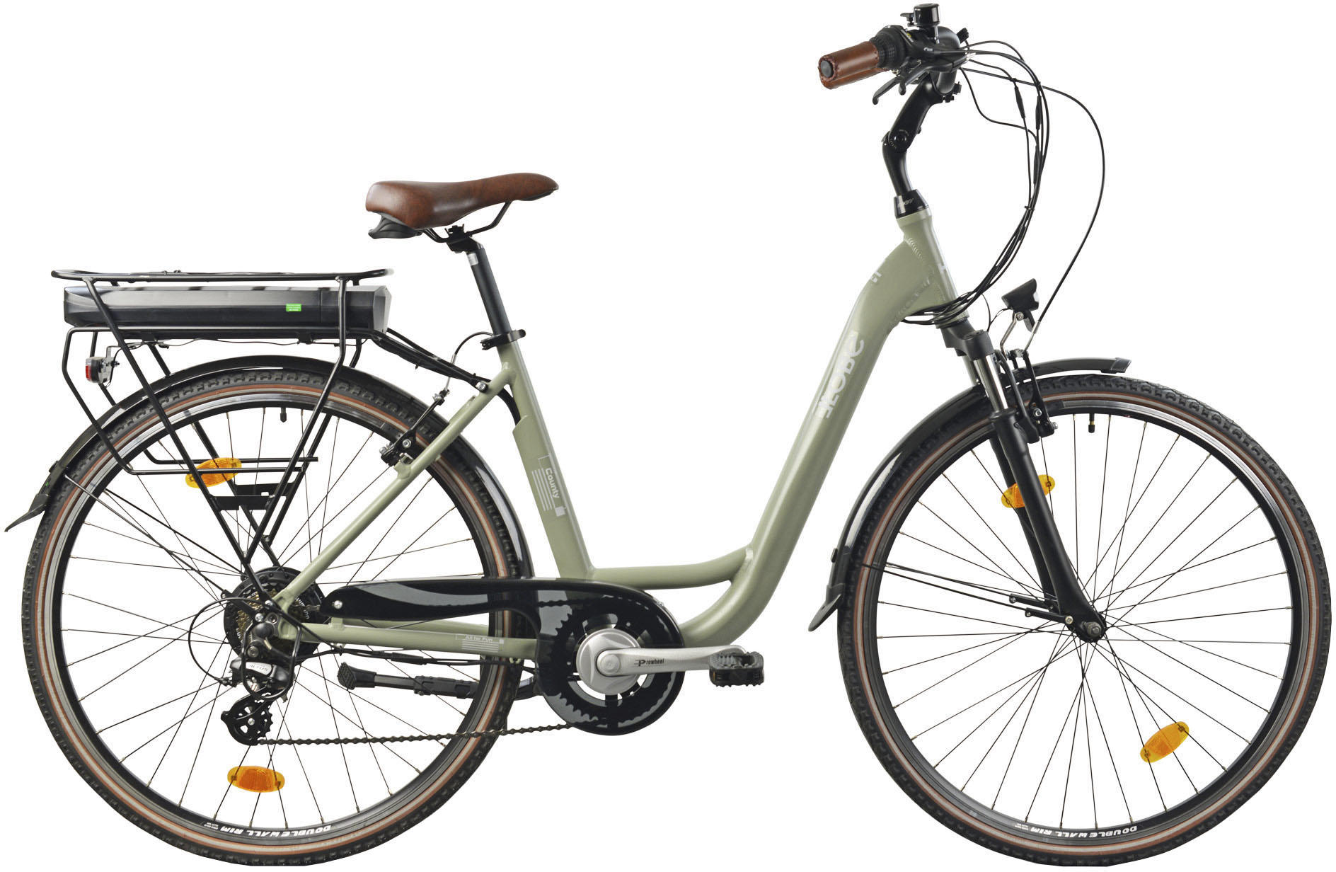 LLobe "City E-Bike 28" County grün" Shimano Altus Schaltwerk Kettenschaltung Heckmotor 250 W Pedelec, Elektrofahrrad für Damen und Herren von Llobe