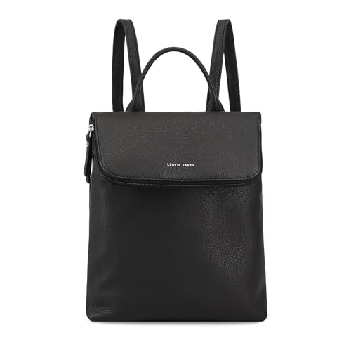 Lloyd Baker London - AGRA Rucksack - 100% echtes Vollnarbenleder Damen Rucksack, Schwarz , 38 von Lloyd Baker