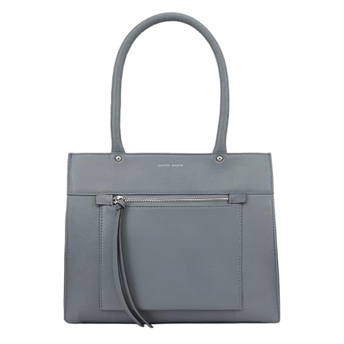 Lloyd Baker London – DIXIE Umhängetasche aus Leder – Damen Mittelgroße Schultertasche mit Reißverschluss aus 100% echtem Vollnarbenleder mit modernem Design, hellblau, Medium von Lloyd Baker