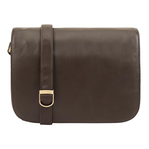 Lloyd Baker Umhängetasche aus echtem Leder, weiche Schultertasche mit verstellbarem Riemen, kompakte Größe mit mehreren Fächern, Nahan, braun von Lloyd Baker