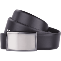 Lloyd Men's Belts Ledergürtel mit matt glänzender Metallschließe in Black, Größe 105 von Lloyd Men's Belts